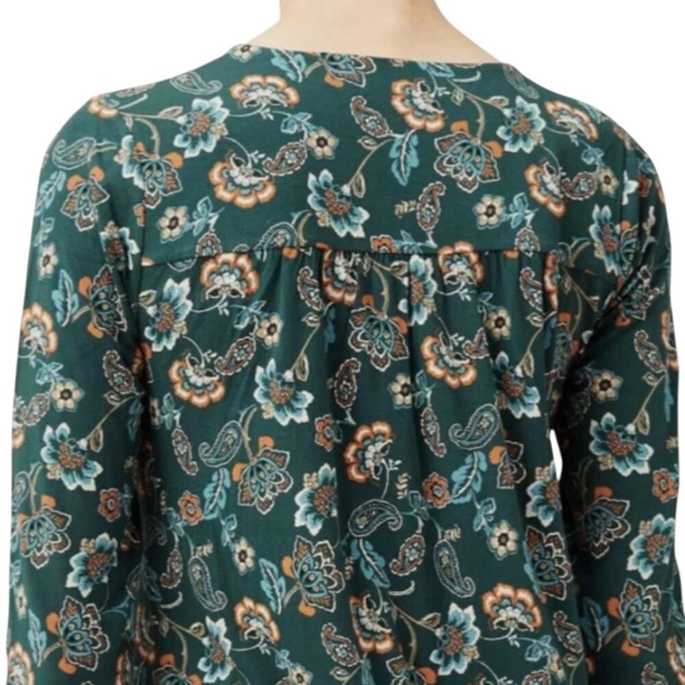 J Jill Wearever Collection Tunic Knit Top Blouse Shirt Floral Paisley 4X - Picture 8 of 11